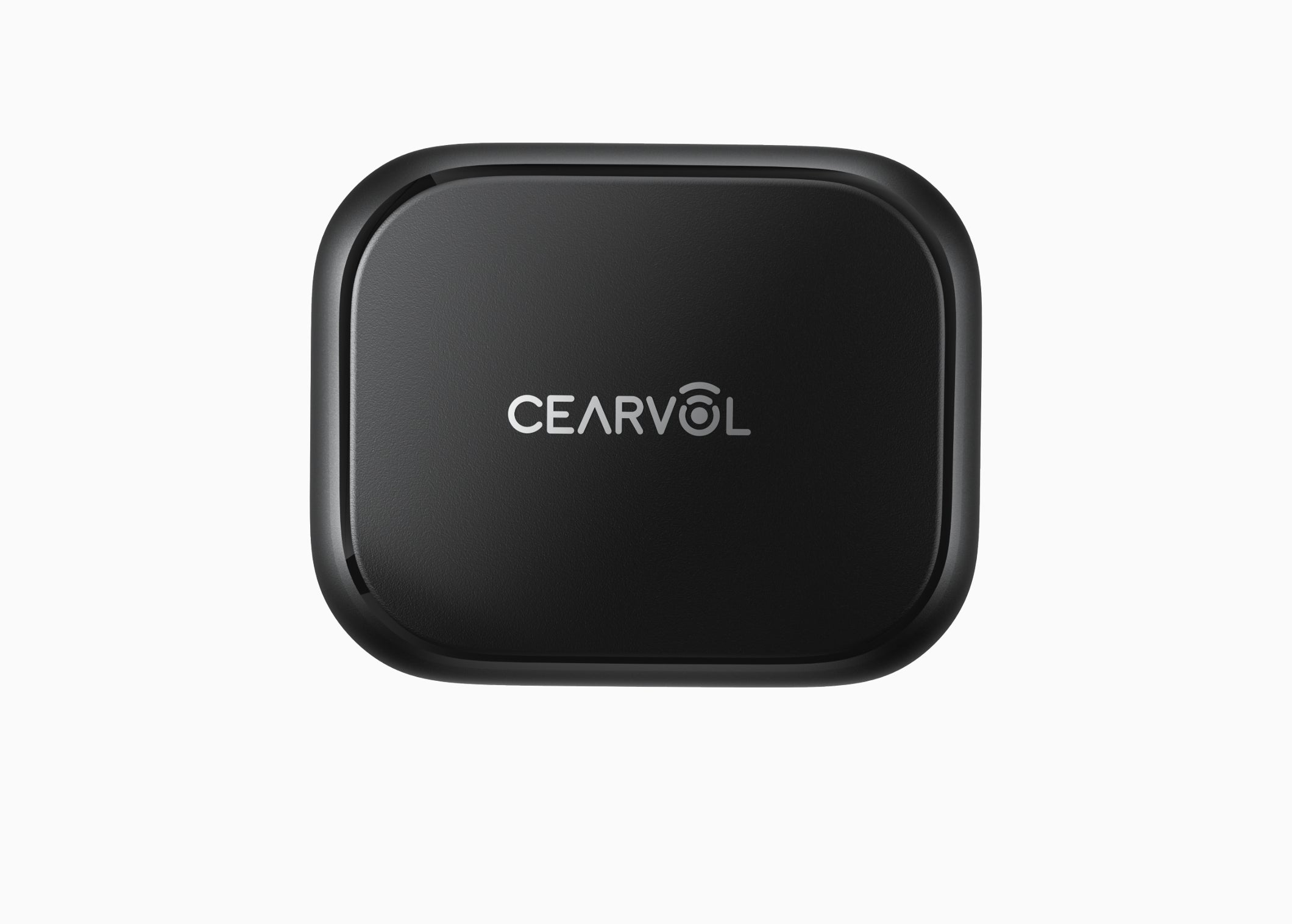 Cearvol(セアボル)Nanoブラックの閉じた充電ケースを正面から写した商品画像