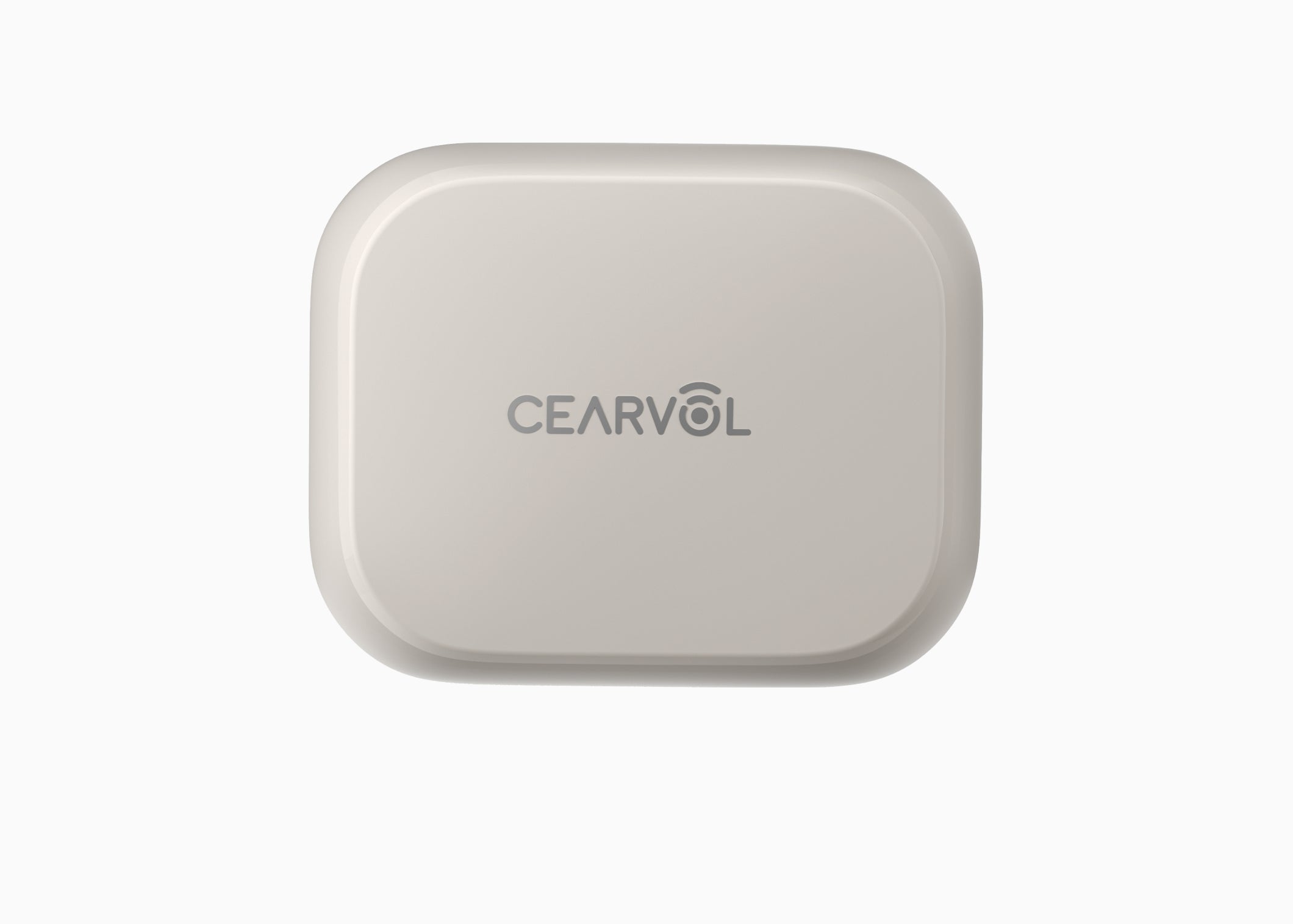 Cearvol（セアボル）Nanoホワイトの閉じた充電ケースを正面から写した商品画像